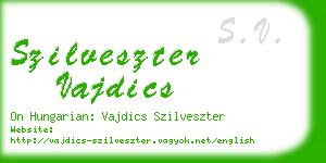 szilveszter vajdics business card